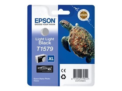 Epson T1579 - 25.9 ml - świetlista czerń - oryginał - kopuła - pojemnik na tusz - dla Stylus Photo R3000