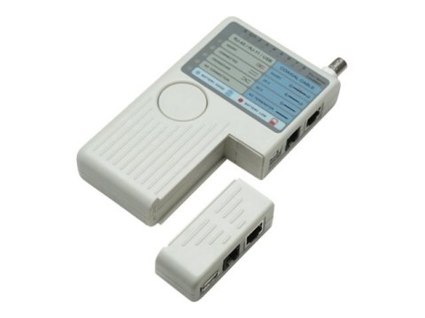 Intellinet 4-in-1 Cable Tester, RJ-11, RJ-45, USB and BNC, One Button Test - Tester sieci