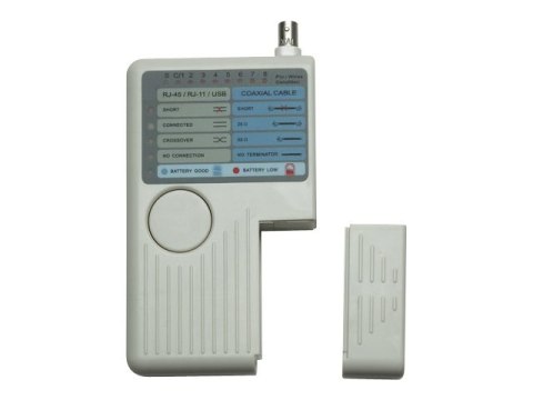 Intellinet 4-in-1 Cable Tester, RJ-11, RJ-45, USB and BNC, One Button Test - Tester sieci