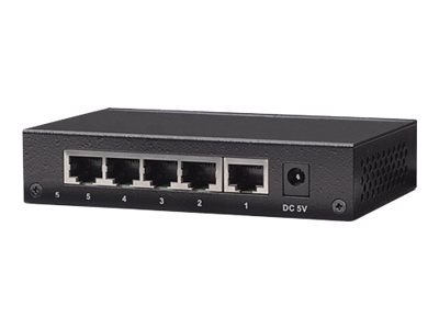 Intellinet 5-Port Fast Ethernet Office Switch, Desktop Size, Metal, IEEE 802.3az (Energy Efficient Ethernet) - Przełącznik - 5 x