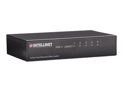 Intellinet 5-Port Fast Ethernet Office Switch, Desktop Size, Metal, IEEE 802.3az (Energy Efficient Ethernet) - Przełącznik - 5 x