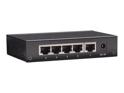 Intellinet 5-Port Gigabit Ethernet Switch, Metal, Box - Przełącznik - 5 x 10/100/1000 - stacjonarny