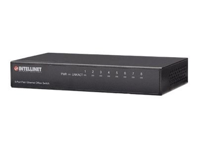 Intellinet 8-Port Fast Ethernet Office Switch, Desktop Size, Metal, IEEE 802.3az (Energy Efficient Ethernet), Box - Przełącznik 