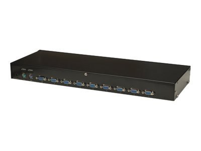 Intellinet 8-Port Rackmount KVM Switch, Combo USB + PS/2, On-Screen Display, Cables included, Box - Przełącznik KVM - 8 x KVM po