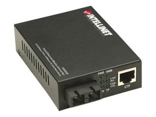 Intellinet Fast Ethernet Media Converter, 10/100Base-Tx to 100Base-Fx (SC) Multi-Mode, 2 km (1.24 mi) - Światłowodowy konwerter 