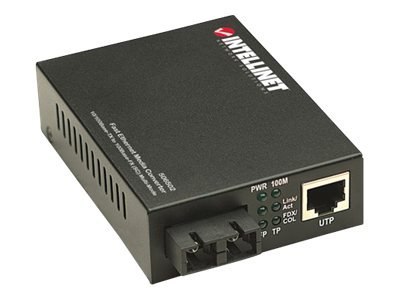 Intellinet Fast Ethernet Media Converter, 10/100Base-Tx to 100Base-Fx (SC) Multi-Mode, 2 km (1.24 mi) - Światłowodowy konwerter 