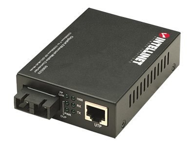 Intellinet Gigabit Ethernet Media Converter, 1000Base-T to 1000Base-Sx (SC) Multi-Mode, 550m - Światłowodowy konwerter mediów - 
