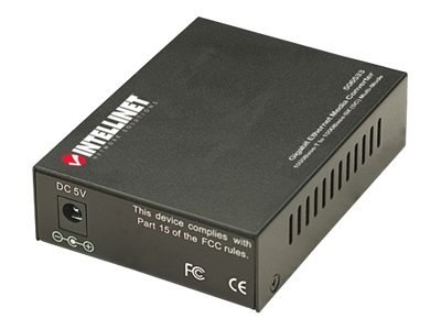 Intellinet Gigabit Ethernet Media Converter, 1000Base-T to 1000Base-Sx (SC) Multi-Mode, 550m - Światłowodowy konwerter mediów - 
