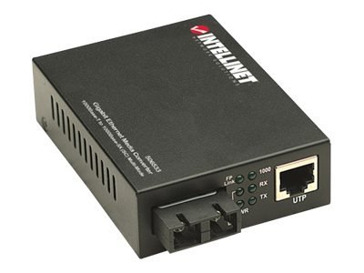 Intellinet Gigabit Ethernet Media Converter, 1000Base-T to 1000Base-Sx (SC) Multi-Mode, 550m - Światłowodowy konwerter mediów - 