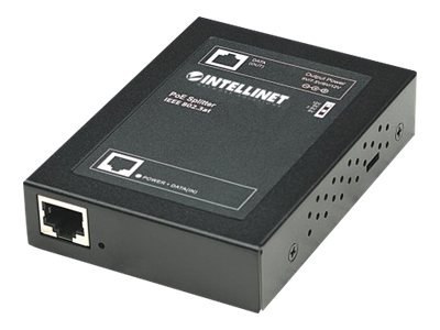 Intellinet Power over Ethernet (PoE+) Splitter, IEEE802.3at, 5, 7.5, 9 or 12 V DC output voltage - Rozgałęźnik PoE - czarny