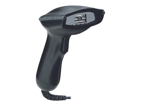 Manhattan 2D Handheld Barcode Scanner, USB, 430mm Scan Depth, Cable 1.5m, Max Ambient Light 100,000 lux (sunlight), Black, Three