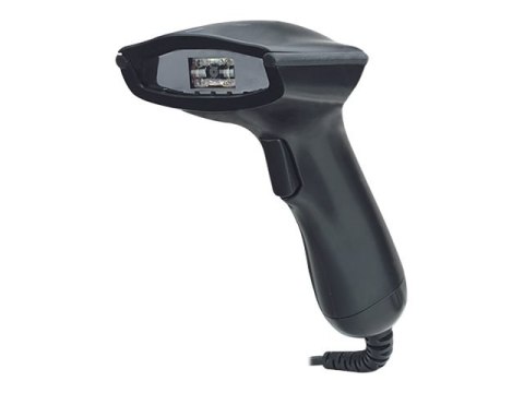 Manhattan 2D Handheld Barcode Scanner, USB, 430mm Scan Depth, Cable 1.5m, Max Ambient Light 100,000 lux (sunlight), Black, Three