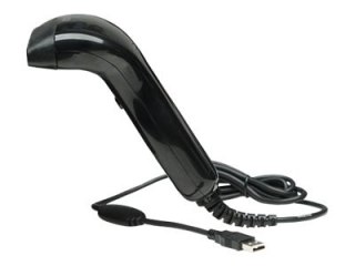 Manhattan Contact CCD Handheld Barcode Scanner, USB, 80mm Scan Width, Cable 152cm, Max Ambient Light: 3,000 lux (sunlight), Blac