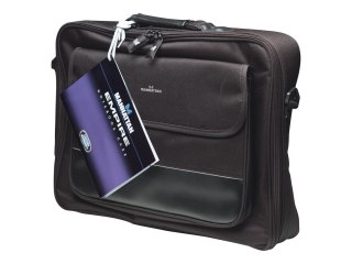 Manhattan Empire Laptop Bag 17.3", Clamshell design, Accessories Pocket, Shoulder Strap (removable), Notebook Case, Black, Three