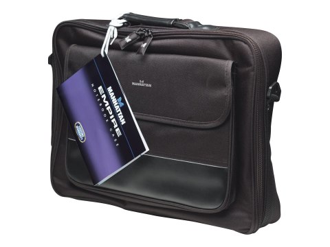 Manhattan Empire Laptop Bag 17.3", Clamshell design, Accessories Pocket, Shoulder Strap (removable), Notebook Case, Black, Three