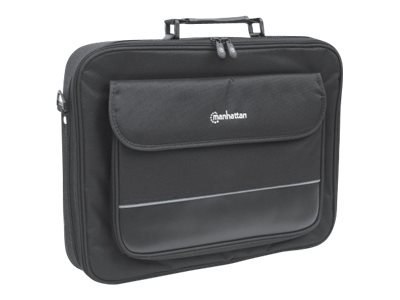 Manhattan Empire Laptop Bag 17.3", Clamshell design, Accessories Pocket, Shoulder Strap (removable), Notebook Case, Black, Three