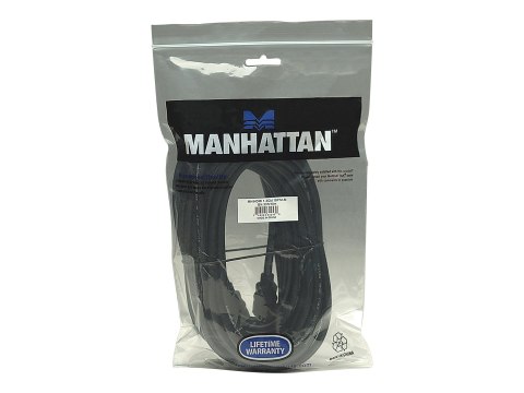 Manhattan HDMI Cable, 1080p@60Hz (High Speed), 10m, Male to Male, Black, Fully Shielded, Gold Plated Contacts, Lifetime Warranty