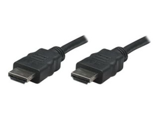 Manhattan HDMI Cable, 1080p@60Hz (High Speed), 7.5m, Male to Male, Black, Fully Shielded, Gold Plated Contacts, Lifetime Warrant