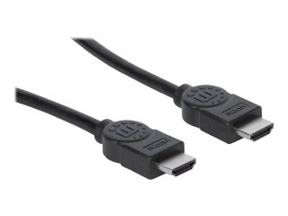 Manhattan HDMI Cable, 4K@30Hz (High Speed), 3m, Male to Male, Black, Ultra HD 4k x 2k, Fully Shielded, Gold Plated Contacts, Lif
