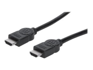 Manhattan HDMI Cable, 4K@30Hz (High Speed), 5m, Male to Male, Black, Ultra HD 4k x 2k, Fully Shielded, Gold Plated Contacts, Lif