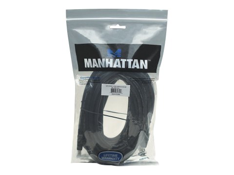 Manhattan HDMI Cable with Ethernet, 1080p@60Hz (High Speed), 10m, Male to Male, Black, Fully Shielded, Gold Plated Contacts, Lif