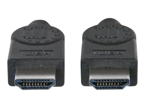 Manhattan HDMI Cable with Ethernet, 4K@30Hz (High Speed), 15m, Male to Male, Black, Ultra HD 4k x 2k, Fully Shielded, Gold Plate