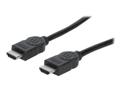 Manhattan HDMI Cable with Ethernet, 4K@30Hz (High Speed), 15m, Male to Male, Black, Ultra HD 4k x 2k, Fully Shielded, Gold Plate