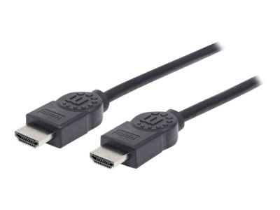 Manhattan HDMI Cable with Ethernet, 4K@30Hz (High Speed), 5m, Male to Male, Black, Ultra HD 4k x 2k, Fully Shielded, Gold Plated