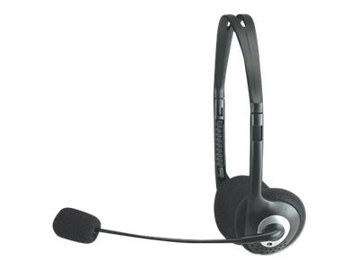 Manhattan Stereo On-Ear Headset (3.5mm) (Clearance Pricing), Microphone Boom, In-Line Volume Control, Foam Earpads, Standard 2x 