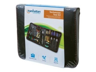 Manhattan Technician Tool Kit (17 items), Consists of: Soldering Iron (Euro 2-pin plug), Solder and Wick, 4x Chip Tools (Anti St