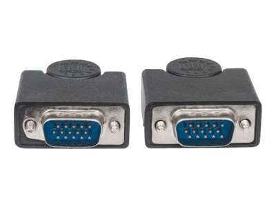 Manhattan VGA Monitor Cable (with Ferrite Cores), 3m, Black, Male to Male, HD15, Cable of higher SVGA Specification (fully compa