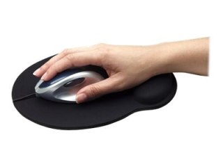 Manhattan Wrist Gel Support Pad and Mouse Mat, Black, 241 Ã— 203 Ã— 40 mm, non slip base, Lifetime Warranty, Card Retail Packagi