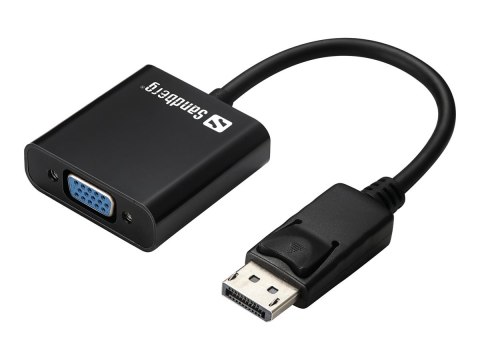 Sandberg Adapter DisplayPort>VGA - Przejściówka VGA - DisplayPort 20-pin (M) do HD-15 (VGA) (F)