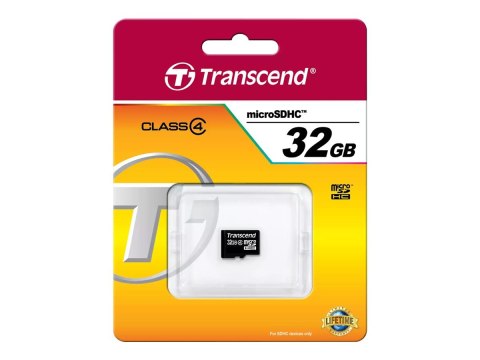 Transcend - Karta pamięci flash - 32 GB - klasa 4 - microSDHC
