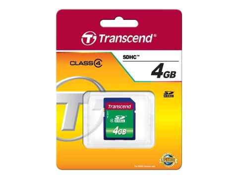 Transcend - Karta pamięci flash - 4 GB - klasa 4 - SDHC