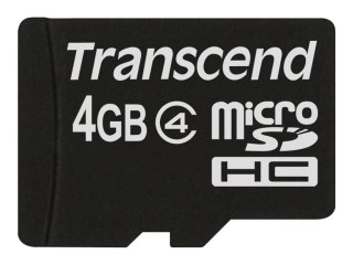 Transcend - Karta pamięci flash - 4 GB - klasa 4 - microSDHC