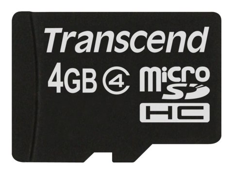 Transcend - Karta pamięci flash - 4 GB - klasa 4 - microSDHC