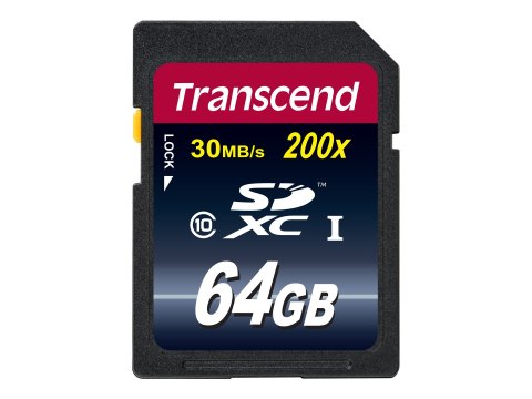 Transcend Premium - Karta pamięci flash - 64 GB - Class 10 - SDXC