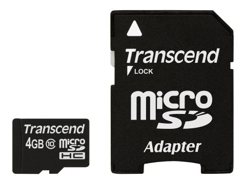Transcend Premium - Karta pamięci flash (adapter microSDHC na SD w zestawie) - 4 GB - Class 10 - 133x - microSDHC