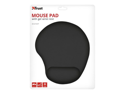 Trust Bigfoot Gel Mouse Pad - Podkładka pod mysz z poduszką pod nadgarstek - czarny