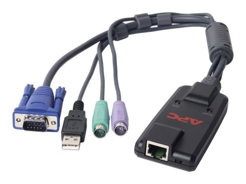 APC KVM PS/2 VM Server Module - Przedłużacz KVM / USB - PS/2 - Zgodność z TAA - dla KVM 2G Enterprise Analog, Enterprise Digital