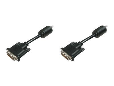 ASSMANN - Kabel DVI - połączenie podwójne - DVI-D (M) do DVI-D (M) - 3 m - wkręt skrzydełkowy - czarny