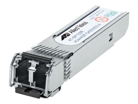 Allied Telesis AT SP10SR - Moduł nadajnik/odbiornik SFP+ - 10GbE - 10GBase-SR - LC wielomodowy - do 300 m - 850 nm - dla AT x240