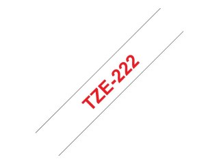 Brother TZe-222 - Czerwono-biały - Roll (0,9 cm x 8 m) 1 kaseta(y) taśma laminowana - dla Brother PT-D210, D600, H110, P750, P95