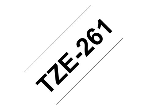 Brother TZe-261 - Standardowy klej - czarny na białym - Roll (3,6 cm x 8 m) 1 kaseta(y) taśma laminowana - dla P-Touch PT-3600, 