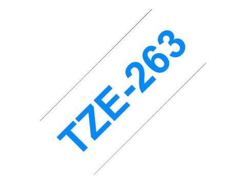 Brother TZe-263 - Niebiesko na białym - Roll (3,6 cm x 8 m) 1 kaseta(y) taśma laminowana - dla Brother PT-H110; P-Touch PT-3600,