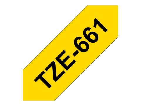 Brother TZe-661 - Standardowy klej - czarny na żółtym - Roll (3,6 cm x 8 m) 1 kaseta(y) taśma laminowana - dla P-Touch PT-3600, 