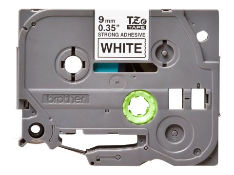 Brother TZe-S221 - Wyjątkowo silny klej - czarny na białym - Roll (0,9 cm x 8 m) 1 kaseta(y) taśma laminowana - dla Brother PT-D