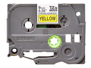 Brother TZe-S621 - Wyjątkowo silny klej - czarny na żółtym - Roll (0,9 cm x 8 m) 1 kaseta(y) taśma laminowana - dla Brother PT-D