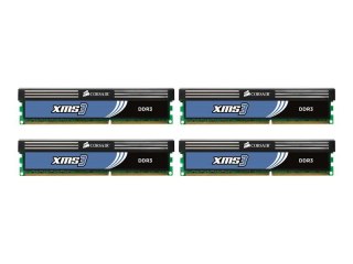 CORSAIR XMS3 - DDR3 - zestaw - 16 GB: 4 x 4 GB - DIMM 240-pin - 1333 MHz / PC3-10600 - CL9 - niebuforowana - bez ECC